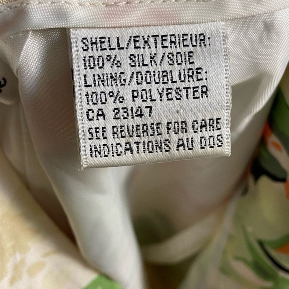 Talbots Pure Silk Floral‎ straight leg pants vintage Sz 10 - Picture 8 of 8